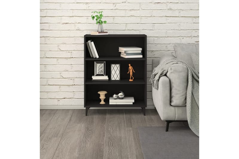 beBasic skænk 69,5x32,5x90 cm konstrueret træ sort - Sort - Skænke & sideboards