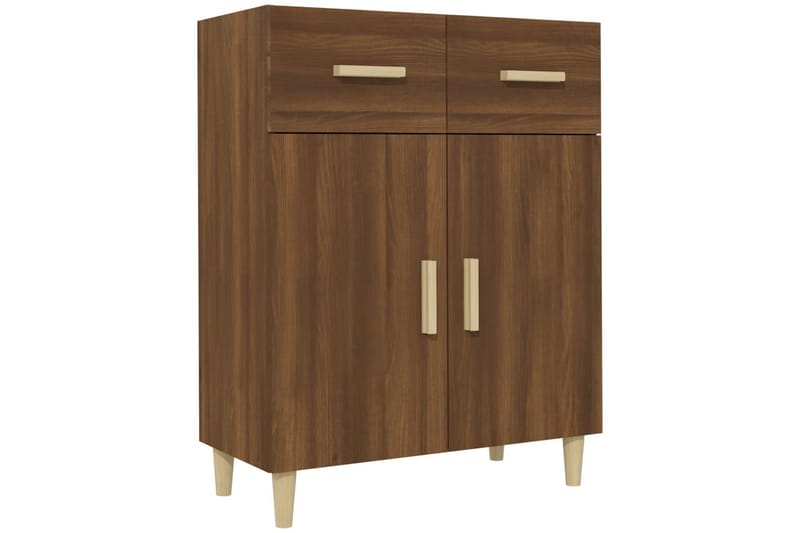 beBasic skænk 69,5x34x89 cm konstrueret træ brun egetræsfarve - Brun - Opbevaring - Opbevaringsmøbler - Skænke & sideboards