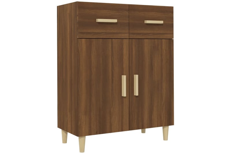 beBasic skænk 69,5x34x89 cm konstrueret træ brun egetræsfarve - Brun - Skænke & sideboards