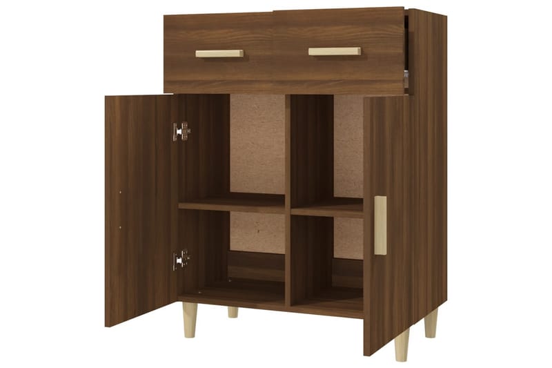 beBasic skænk 69,5x34x89 cm konstrueret træ brun egetræsfarve - Brun - Skænke & sideboards