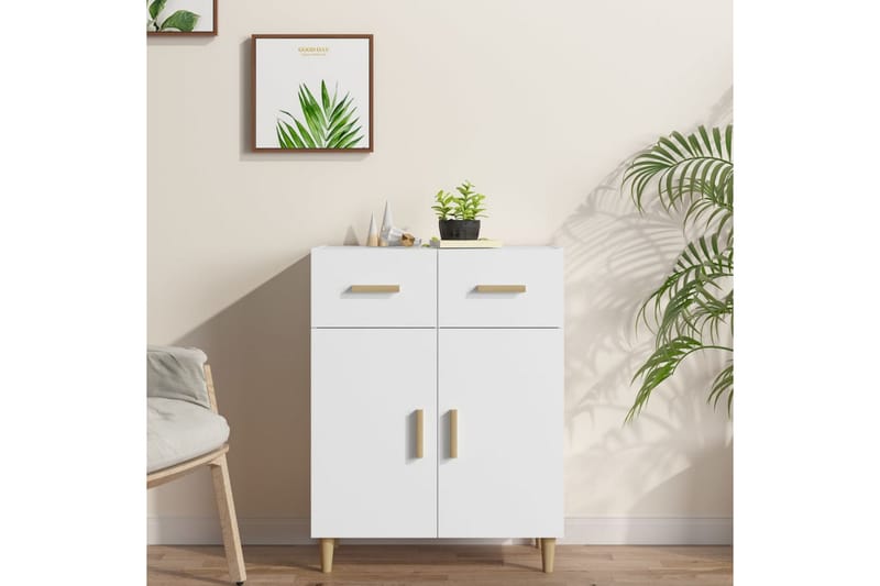 beBasic skænk 69,5x34x89 cm konstrueret træ hvid - Hvid - Skænke & sideboards