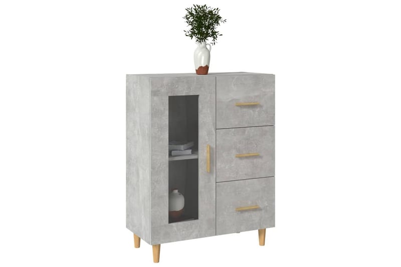 beBasic skænk 69,5x34x90 cm konstrueret træ betongrå - GrÃ¥ - Skænke & sideboards