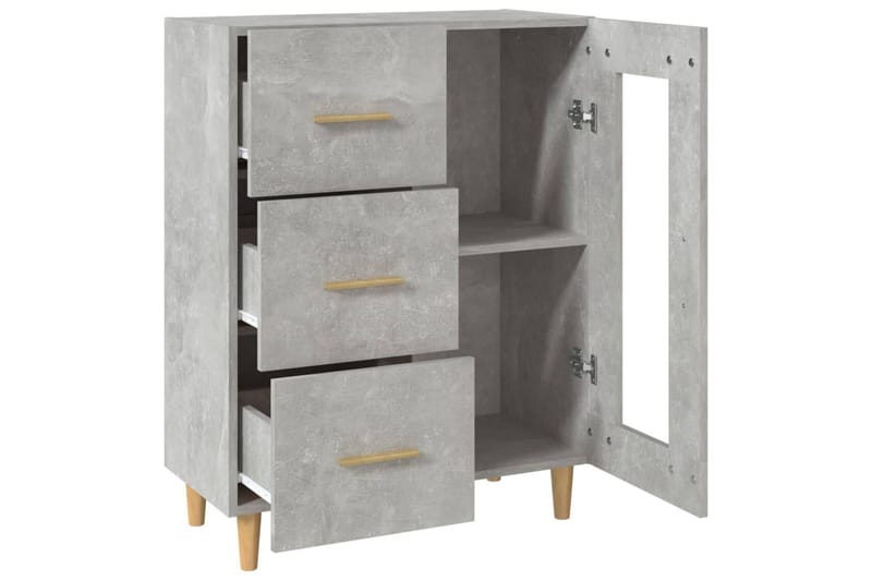 beBasic skænk 69,5x34x90 cm konstrueret træ betongrå - GrÃ¥ - Skænke & sideboards