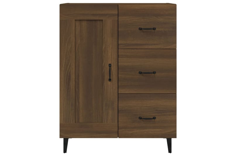 beBasic skænk 69,5x34x90 cm konstrueret træ brun egetræsfarve - Brun - Opbevaring - Opbevaringsmøbler - Skænke & sideboards