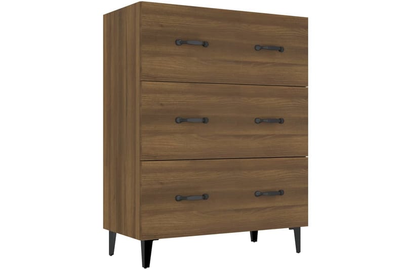 beBasic skænk 69,5x34x90 cm konstrueret træ brun egetræsfarve - Brun - Skænke & sideboards