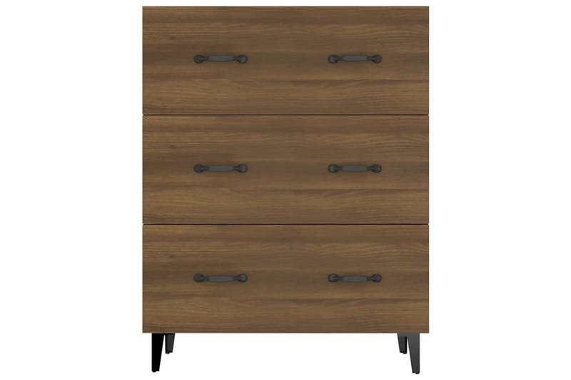 beBasic skænk 69,5x34x90 cm konstrueret træ brun egetræsfarve - Brun - Skænke & sideboards