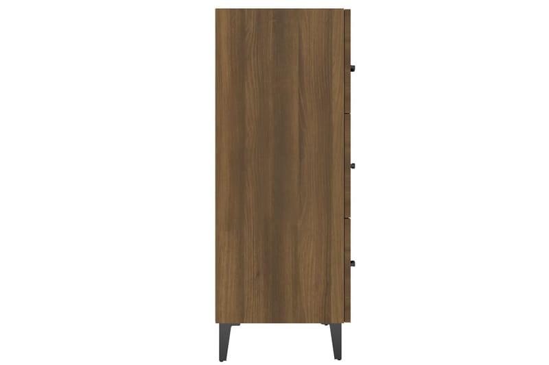 beBasic skænk 69,5x34x90 cm konstrueret træ brun egetræsfarve - Brun - Skænke & sideboards