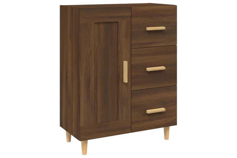 beBasic skænk 69,5x34x90 cm konstrueret træ brun egetræsfarve - Brun - Skænke & sideboards