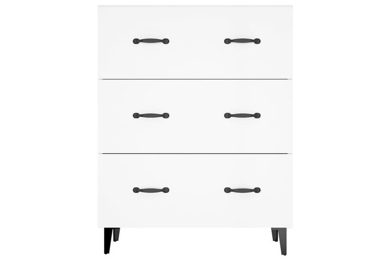 beBasic skænk 69,5x34x90 cm konstrueret træ hvid højglans - Hvid - Skænke & sideboards