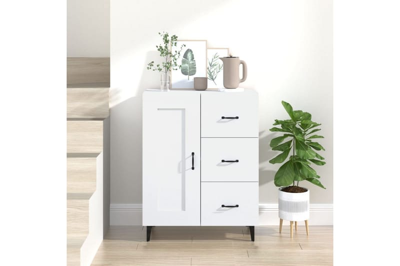 beBasic skænk 69,5x34x90 cm konstrueret træ hvid - Hvid - Skænke & sideboards