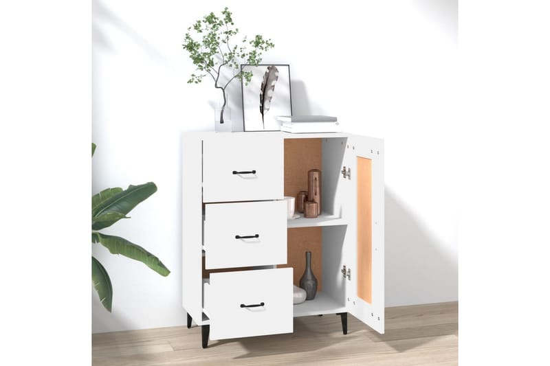 beBasic skænk 69,5x34x90 cm konstrueret træ hvid - Hvid - Skænke & sideboards