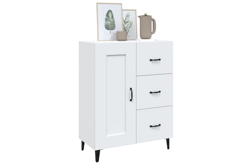 beBasic skænk 69,5x34x90 cm konstrueret træ hvid - Hvid - Skænke & sideboards