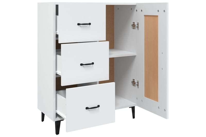 beBasic skænk 69,5x34x90 cm konstrueret træ hvid - Hvid - Skænke & sideboards