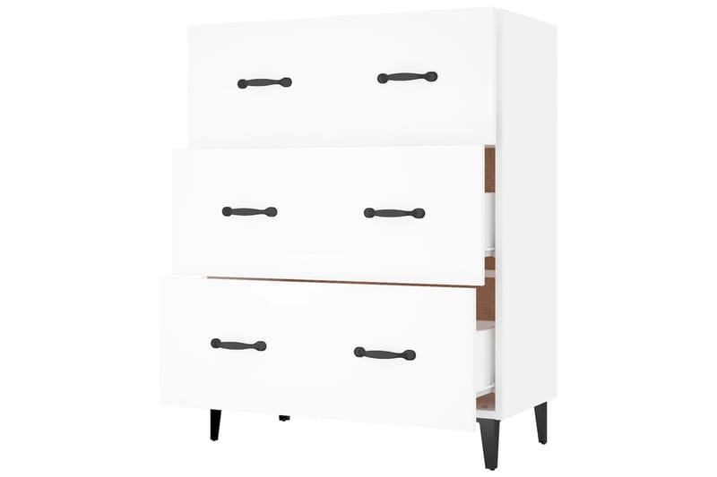 beBasic skænk 69,5x34x90 cm konstrueret træ hvid - Hvid - Skænke & sideboards