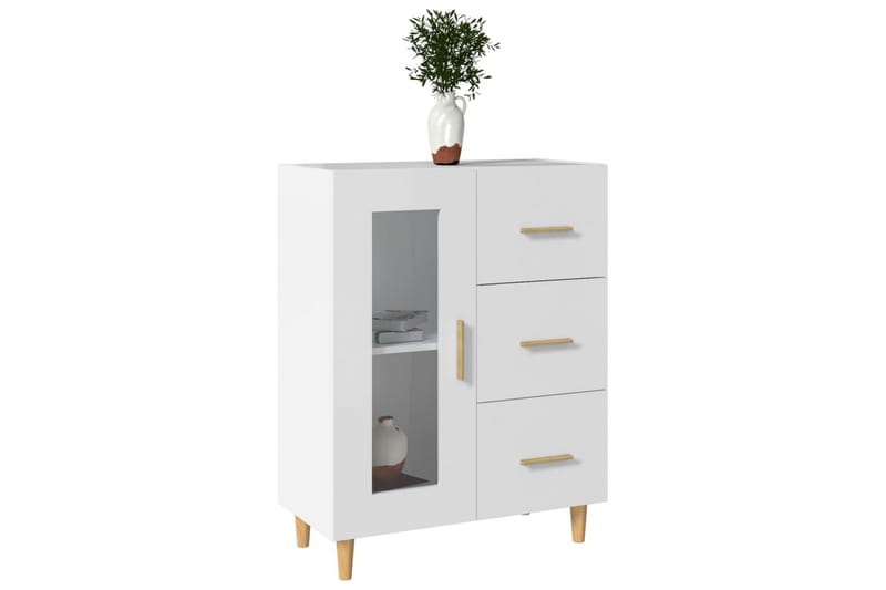 beBasic skænk 69,5x34x90 cm konstrueret træ hvid - Hvid - Skænke & sideboards