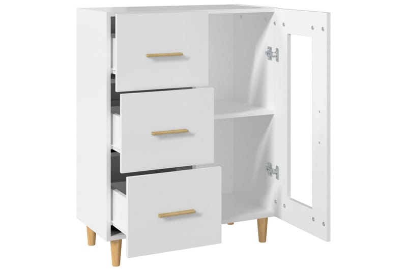 beBasic skænk 69,5x34x90 cm konstrueret træ hvid - Hvid - Skænke & sideboards