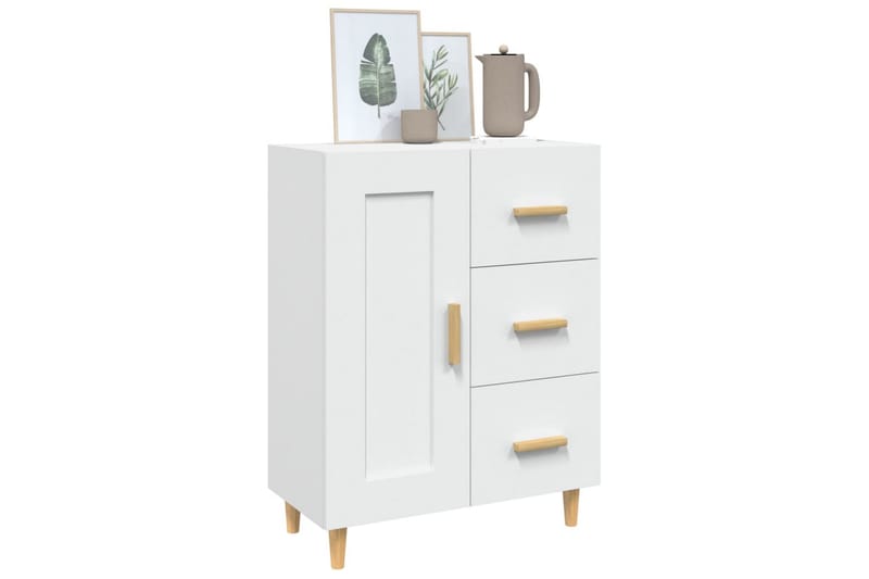 beBasic skænk 69,5x34x90 cm konstrueret træ hvid - Hvid - Skænke & sideboards