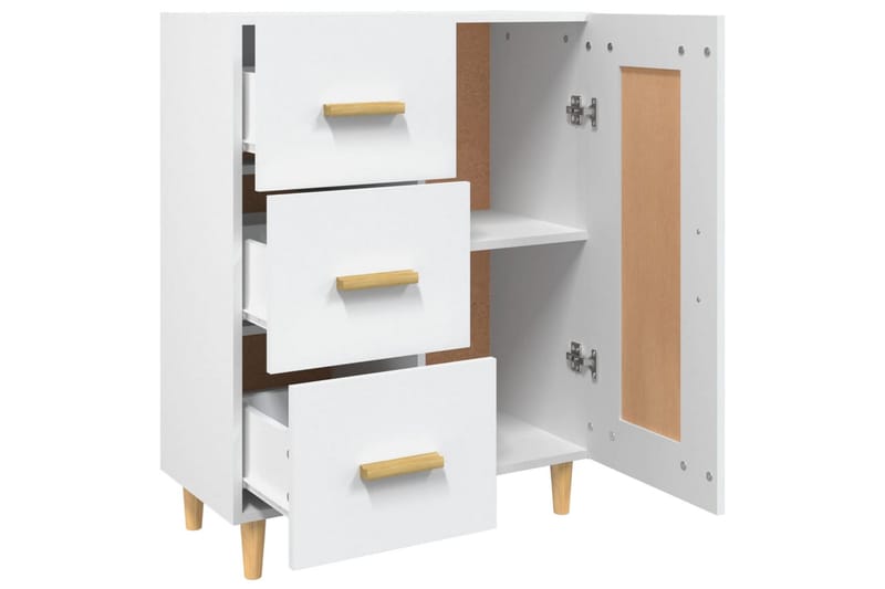 beBasic skænk 69,5x34x90 cm konstrueret træ hvid - Hvid - Skænke & sideboards