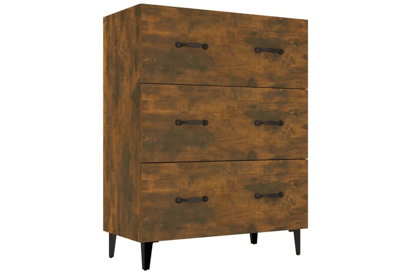 beBasic skænk 69,5x34x90 cm konstrueret træ røget egetræsfarve - Brun - Opbevaring - Opbevaringsmøbler - Skænke & sideboards