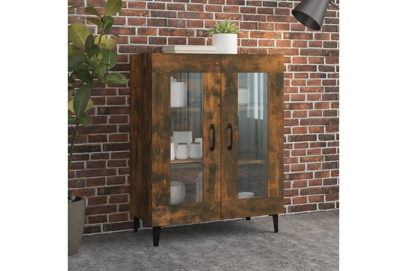 beBasic skænk 69,5x34x90 cm konstrueret træ røget egetræsfarve - Brun - Opbevaring - Opbevaringsmøbler - Skænke & sideboards