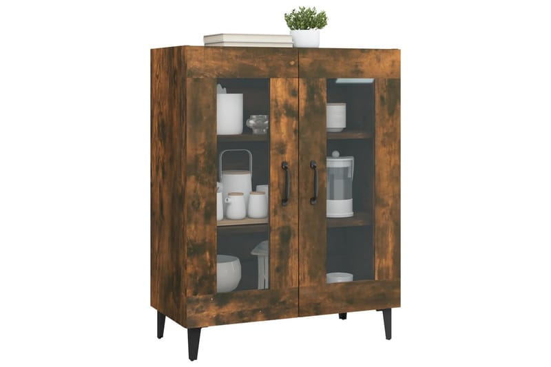 beBasic skænk 69,5x34x90 cm konstrueret træ røget egetræsfarve - Brun - Opbevaring - Opbevaringsmøbler - Skænke & sideboards