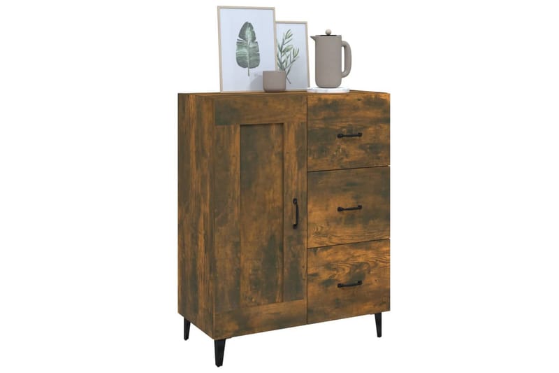 beBasic skænk 69,5x34x90 cm konstrueret træ røget egetræsfarve - Brun - Opbevaring - Opbevaringsmøbler - Skænke & sideboards