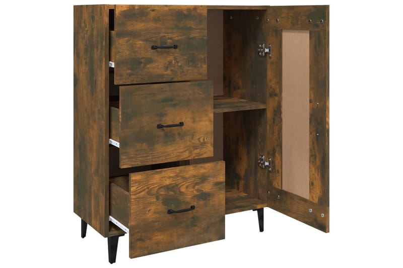 beBasic skænk 69,5x34x90 cm konstrueret træ røget egetræsfarve - Brun - Opbevaring - Opbevaringsmøbler - Skænke & sideboards