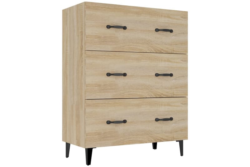 beBasic skænk 69,5x34x90 cm konstrueret træ sonoma-eg - Brun - Skænke & sideboards