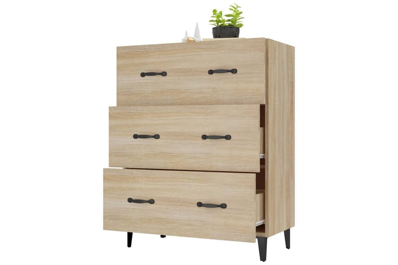 beBasic skænk 69,5x34x90 cm konstrueret træ sonoma-eg - Brun - Opbevaring - Opbevaringsmøbler - Skænke & sideboards