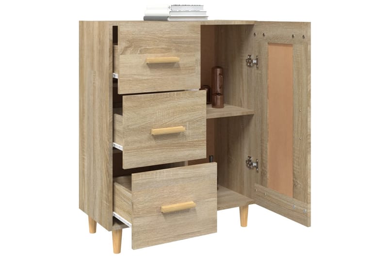 beBasic skænk 69,5x34x90 cm konstrueret træ sonoma-eg - Brun - Skænke & sideboards