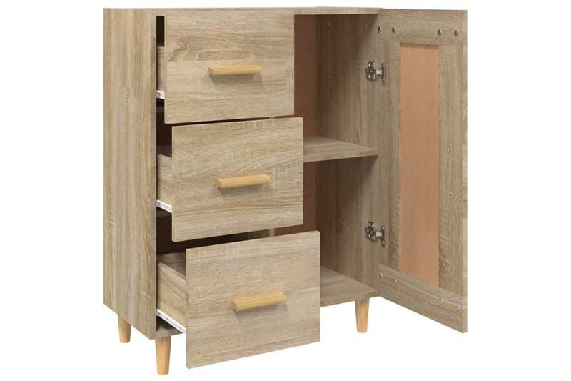 beBasic skænk 69,5x34x90 cm konstrueret træ sonoma-eg - Brun - Skænke & sideboards