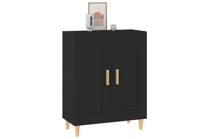 beBasic skænk 69,5x34x90 cm konstrueret træ sort - Sort - Skænke & sideboards