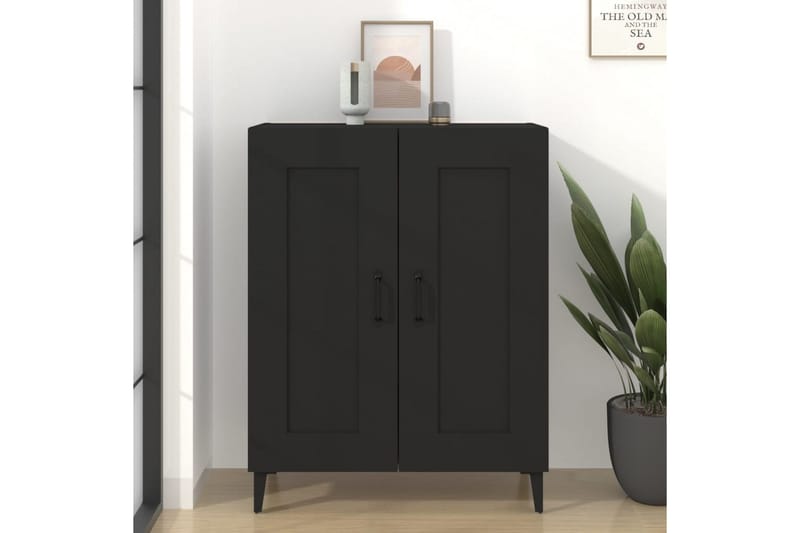 beBasic skænk 69,5x34x90 cm konstrueret træ sort - Sort - Skænke & sideboards