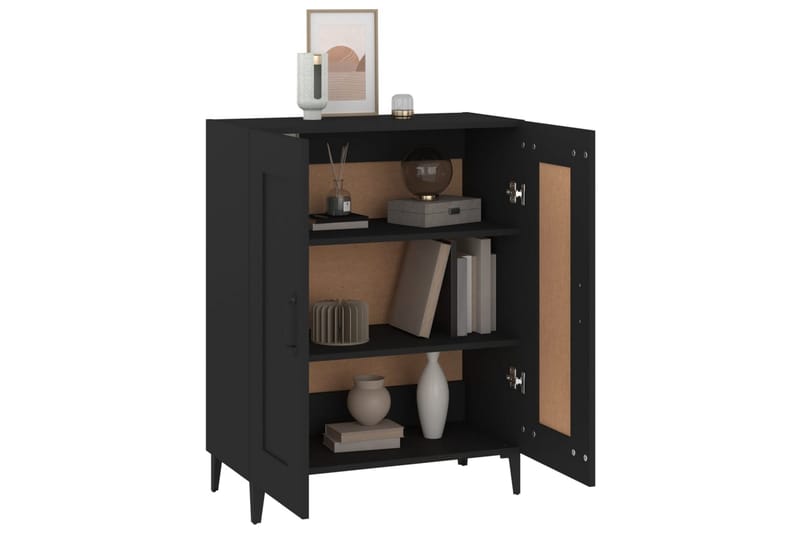 beBasic skænk 69,5x34x90 cm konstrueret træ sort - Sort - Skænke & sideboards