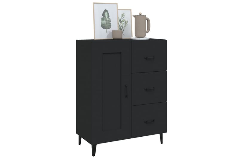 beBasic skænk 69,5x34x90 cm konstrueret træ sort - Sort - Skænke & sideboards