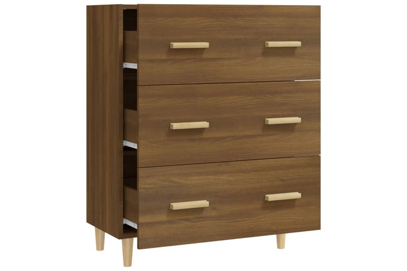 beBasic skænk 70x34x90 cm konstrueret træ brun egetræsfarve - Brun - Skænke & sideboards