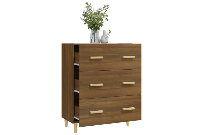 beBasic skænk 70x34x90 cm konstrueret træ brun egetræsfarve - Brun - Skænke & sideboards