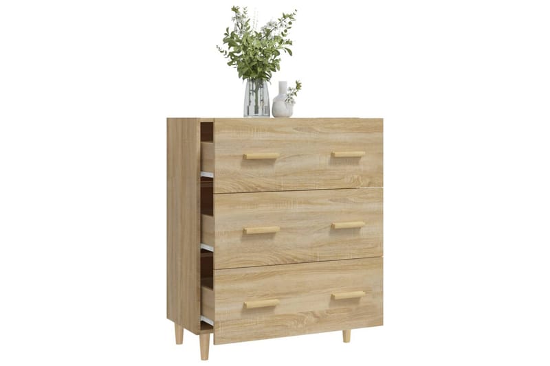 beBasic skænk 70x34x90 cm konstrueret træ sonoma-eg - Brun - Skænke & sideboards