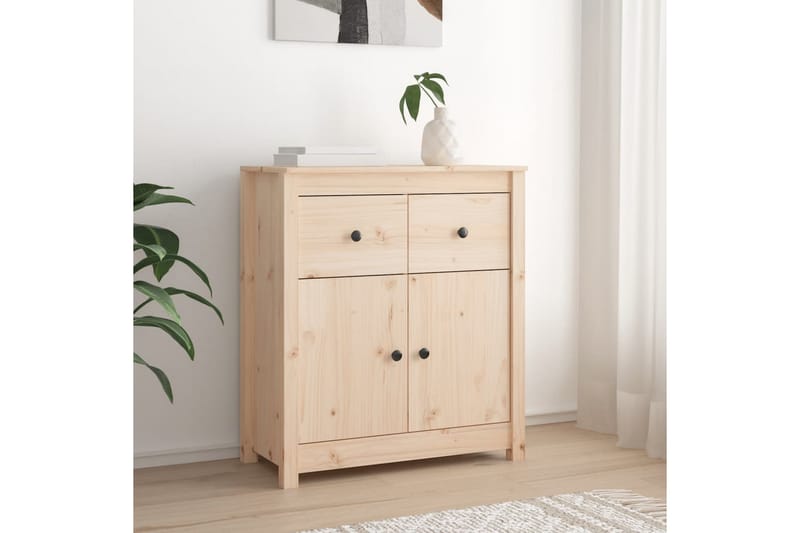 beBasic skænk 70x35x80 cm massivt fyrretræ - Brun - Skænke & sideboards