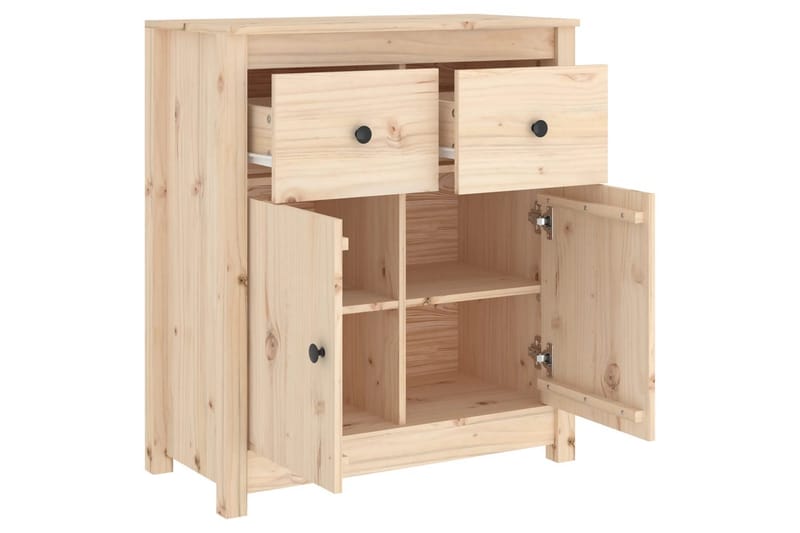 beBasic skænk 70x35x80 cm massivt fyrretræ - Brun - Skænke & sideboards