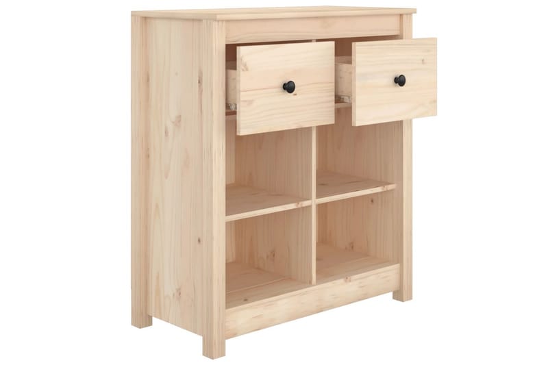 beBasic skænk 70x35x80 cm massivt fyrretræ - Brun - Skænke & sideboards