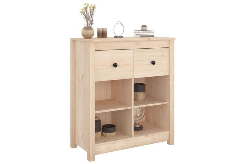 beBasic skænk 70x35x80 cm massivt fyrretræ - Brun - Skænke & sideboards