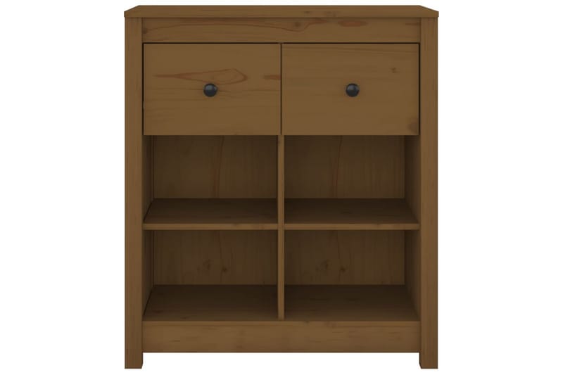 beBasic skænk 70x35x80 cm massivt fyrretræ gyldenbrun - Brun - Skænke & sideboards