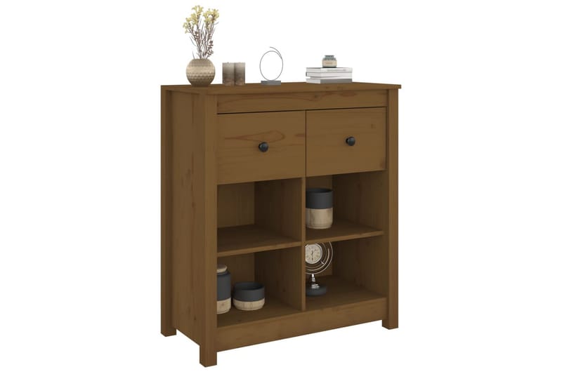 beBasic skænk 70x35x80 cm massivt fyrretræ gyldenbrun - Brun - Opbevaring - Opbevaringsmøbler - Skænke & sideboards