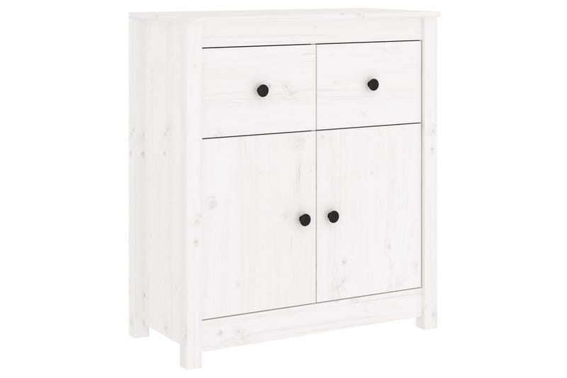 beBasic skænk 70x35x80 cm massivt fyrretræ hvid - Hvid - Skænke & sideboards