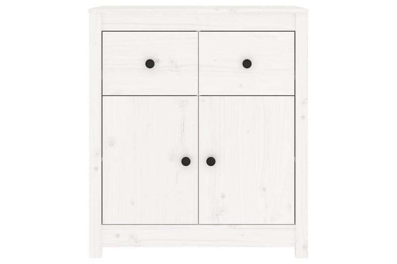 beBasic skænk 70x35x80 cm massivt fyrretræ hvid - Hvid - Skænke & sideboards