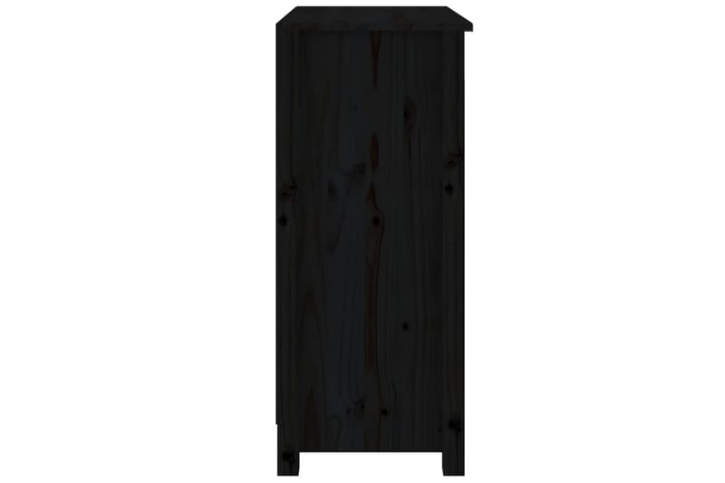 beBasic skænk 70x35x80 cm massivt fyrretræ sort - Sort - Skænke & sideboards