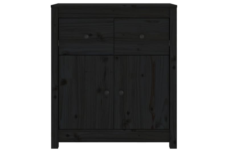 beBasic skænk 70x35x80 cm massivt fyrretræ sort - Sort - Opbevaring - Opbevaringsmøbler - Skænke & sideboards