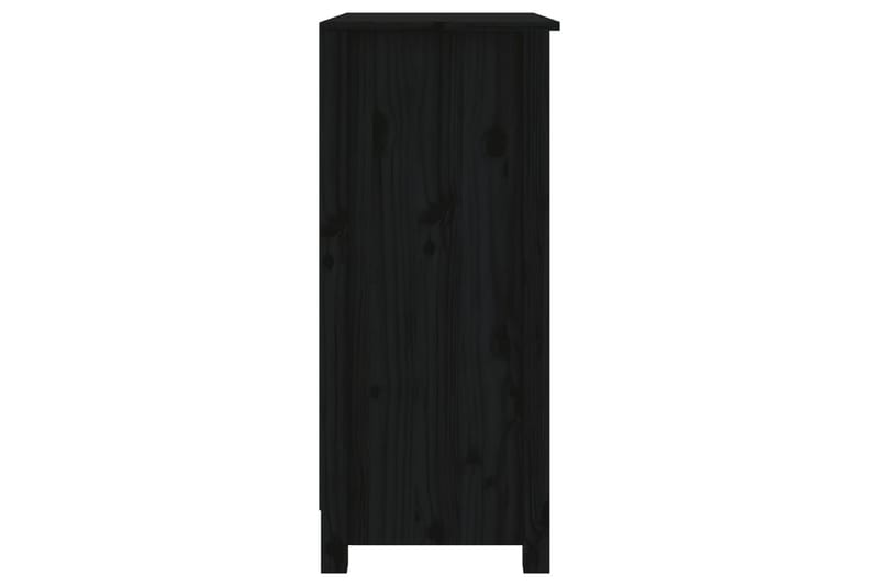 beBasic skænk 70x35x80 cm massivt fyrretræ sort - Sort - Skænke & sideboards