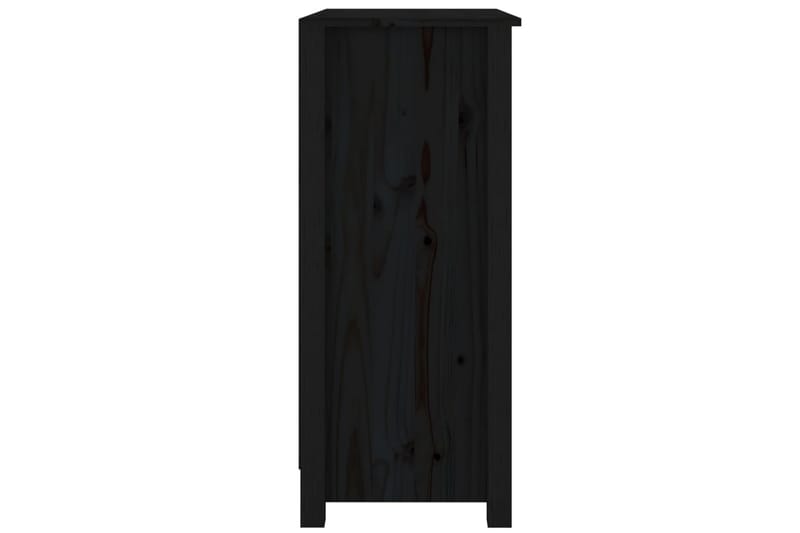 beBasic skænk 70x35x80 cm massivt fyrretræ sort - Sort - Skænke & sideboards